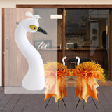 Maxbell Peacock Mannequin Head Desktop Figurine for New Year Bridal Shower Birthday White