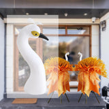 Maxbell Peacock Mannequin Head Desktop Figurine for New Year Bridal Shower Birthday White