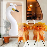 Maxbell Peacock Mannequin Head Desktop Figurine for New Year Bridal Shower Birthday White