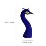 Maxbell Peacock Mannequin Head Desktop Figurine for New Year Bridal Shower Birthday Blue