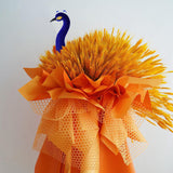 Maxbell Peacock Mannequin Head Desktop Figurine for New Year Bridal Shower Birthday Blue