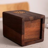 Maxbell Wooden Pen Holder Wood Storage Box Pencil Cup Pot for Desk School Stationery 8x8x10.5cm