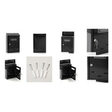 Maxbell Wall Mount Mailbox Sleek Design with Key Letter Box for House Street Outside