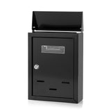 Maxbell Wall Mount Mailbox Sleek Design with Key Letter Box for House Street Outside