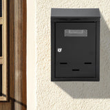 Maxbell Wall Mount Mailbox Sleek Design with Key Letter Box for House Street Outside