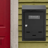 Maxbell Wall Mount Mailbox Sleek Design with Key Letter Box for House Street Outside