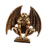 Maxbell Demon Angel Statue Gold Resin Figurine for Cabinet Indoor Table Centerpieces
