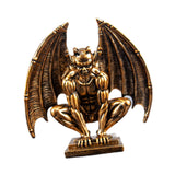 Maxbell Demon Angel Statue Gold Resin Figurine for Cabinet Indoor Table Centerpieces