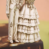 Maxbell Skeleton Bride and Groom Figurine Skeleton Wedding Couple Statue for Holiday