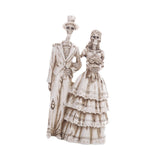 Maxbell Skeleton Bride and Groom Figurine Skeleton Wedding Couple Statue for Holiday