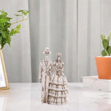 Maxbell Skeleton Bride and Groom Figurine Skeleton Wedding Couple Statue for Holiday
