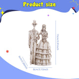 Maxbell Skeleton Bride and Groom Figurine Skeleton Wedding Couple Statue for Holiday