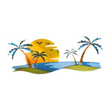 Maxbell Tropical Beach Wall Art Outdoor Beach Bathroom Decor for Indoor Outdoor Home