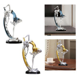 Maxbell Bailarinas Dancer Sculpture Home Decoration Art for Bedroom Book Shelf Table Blue