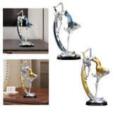 Maxbell Bailarinas Dancer Sculpture Home Decoration Art for Bedroom Book Shelf Table Blue