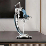 Maxbell Bailarinas Dancer Sculpture Home Decoration Art for Bedroom Book Shelf Table Blue