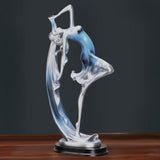 Maxbell Bailarinas Dancer Sculpture Home Decoration Art for Bedroom Book Shelf Table Blue
