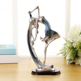 Maxbell Bailarinas Dancer Sculpture Home Decoration Art for Bedroom Book Shelf Table Blue