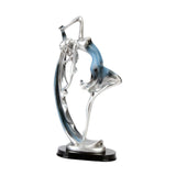 Maxbell Bailarinas Dancer Sculpture Home Decoration Art for Bedroom Book Shelf Table Blue