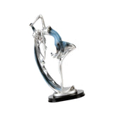 Maxbell Bailarinas Dancer Sculpture Home Decoration Art for Bedroom Book Shelf Table Blue