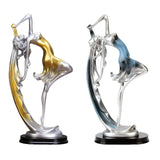 Maxbell Bailarinas Dancer Sculpture Home Decoration Art for Bedroom Book Shelf Table Blue