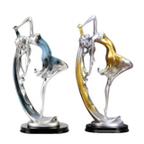 Maxbell Bailarinas Dancer Sculpture Home Decoration Art for Bedroom Book Shelf Table Blue