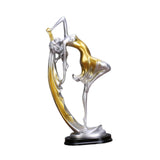 Maxbell Bailarinas Dancer Sculpture Home Decoration Art for Bedroom Book Shelf Table Gold