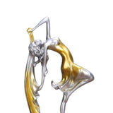 Maxbell Bailarinas Dancer Sculpture Home Decoration Art for Bedroom Book Shelf Table Gold