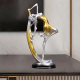 Maxbell Bailarinas Dancer Sculpture Home Decoration Art for Bedroom Book Shelf Table Gold