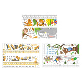 Maxbell Kids Growth Height Chart Wall Stickers Cartoon for Home Living Room Playroom A