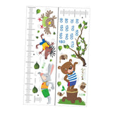 Maxbell Kids Growth Height Chart Wall Stickers Cartoon for Home Living Room Playroom C