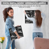Maxbell 50Pcs 3D Wall Panels Ornament Square Home Office Decor for Living Room Hotel