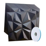 Maxbell 50Pcs 3D Wall Panels Ornament Square Home Office Decor for Living Room Hotel