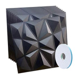 Maxbell 50Pcs 3D Wall Panels Ornament Square Home Office Decor for Living Room Hotel