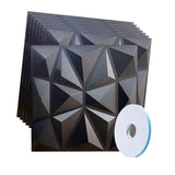 Maxbell 50Pcs 3D Wall Panels Ornament Square Home Office Decor for Living Room Hotel