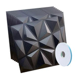 Maxbell 50Pcs 3D Wall Panels Ornament Square Home Office Decor for Living Room Hotel