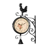 Maxbell Double Sided Wall Clock Display Iron Non Ticking for Bar Living Room Bedroom