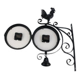 Maxbell Double Sided Wall Clock Display Iron Non Ticking for Bar Living Room Bedroom