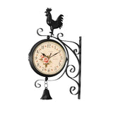 Maxbell Double Sided Wall Clock Display Iron Non Ticking for Bar Living Room Bedroom