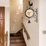 Maxbell Double Sided Wall Clock Display Iron Non Ticking for Bar Living Room Bedroom