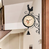 Maxbell Double Sided Wall Clock Display Iron Non Ticking for Bar Living Room Bedroom