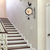 Maxbell Double Sided Wall Clock Display Iron Non Ticking for Bar Living Room Bedroom