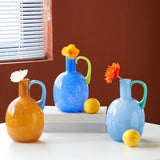 Maxbell Glass Flower Vase Artistic Floral Container for Office Living Room Fireplace