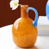 Maxbell Glass Flower Vase Artistic Floral Container for Office Living Room Fireplace