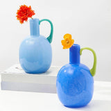 Maxbell Glass Flower Vase Artistic Floral Container for Office Living Room Fireplace