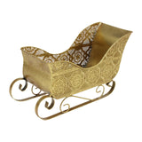 Maxbell Sleigh Ornament Christmas Statue Sleigh Sculpture for Shelf Desktop Festival