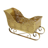 Maxbell Sleigh Ornament Christmas Statue Sleigh Sculpture for Shelf Desktop Festival