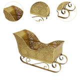 Maxbell Sleigh Ornament Christmas Statue Sleigh Sculpture for Shelf Desktop Festival