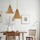 Maxbell Braided Pendant Light Shade Only Woven Lampshade for Cafe Cottage Restaurant 28cmx26cm