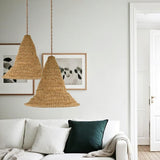 Maxbell Braided Pendant Light Shade Only Woven Lampshade for Cafe Cottage Restaurant 28cmx26cm